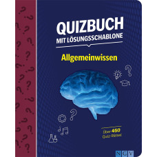QUIZBUCH MIT LÖSUNGSSCHABLONE - ALLGEMEINWISSEN 
