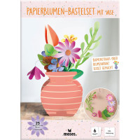 PAPIERBLUMEN-BASTELSET MIT VASE PAPIERBLUMEN-BASTELSET MIT VASE